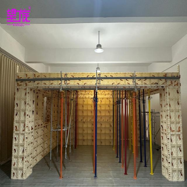 Modular Reusable Plastic Concrete Formwork Panel with Adjustable Connectors