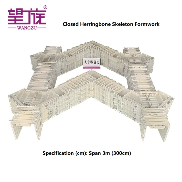 WANGZU Herringbone Skeleton Plastic Formwork | Slope Protection Mold